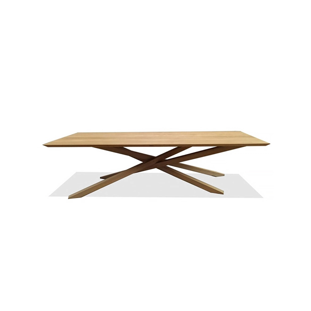 IND-2664-2810T TEAK RECTANGULAR TABLE 2.8 METRES