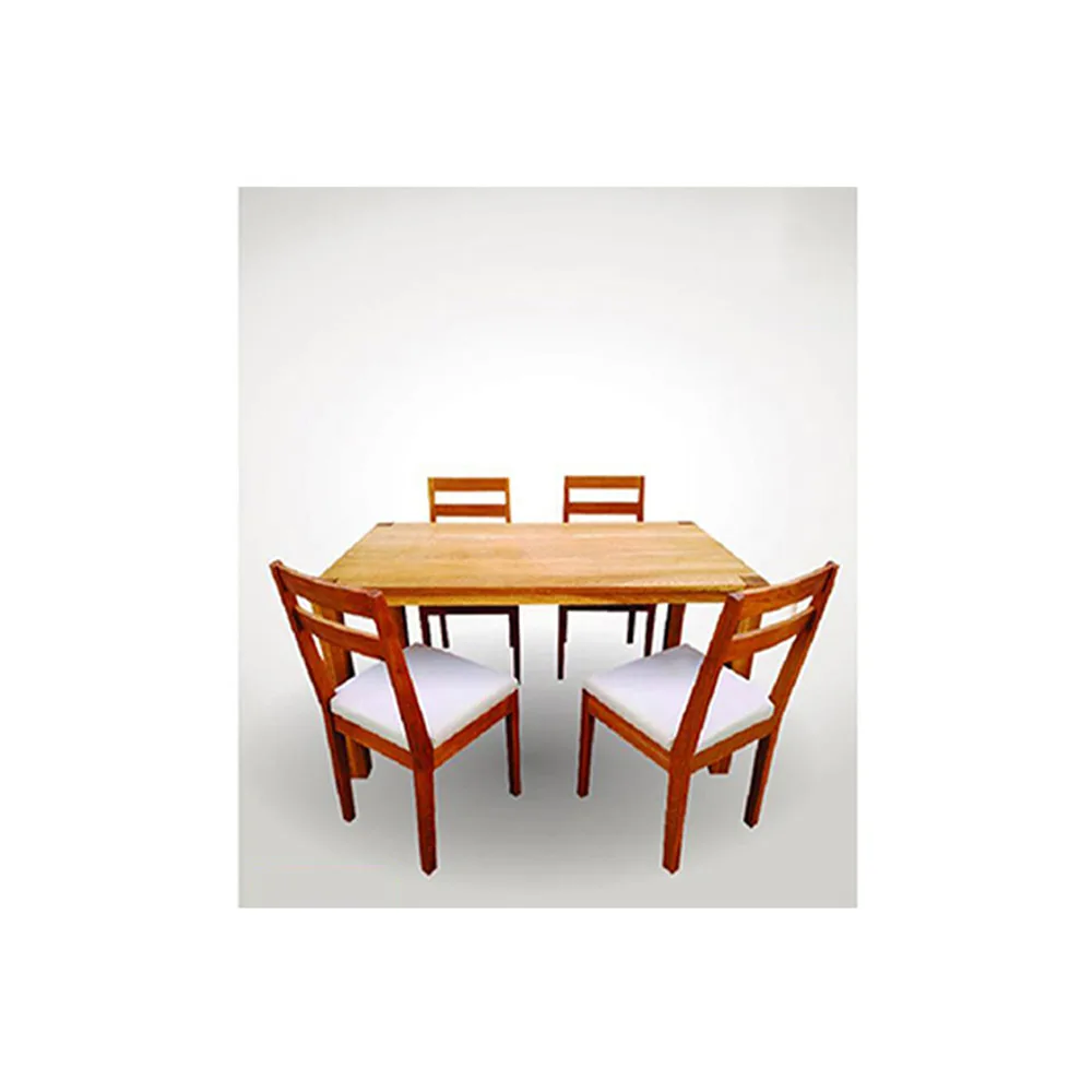 IND-5520-TB + IND-7250-SCE MARINA DINING TABLE WITH ELINA SIDECHAIR WITH CUSHION