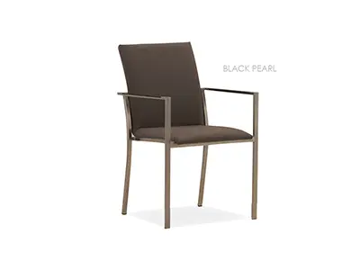 Fiber/Stainless Steel Stacking Armchair with UV Silk