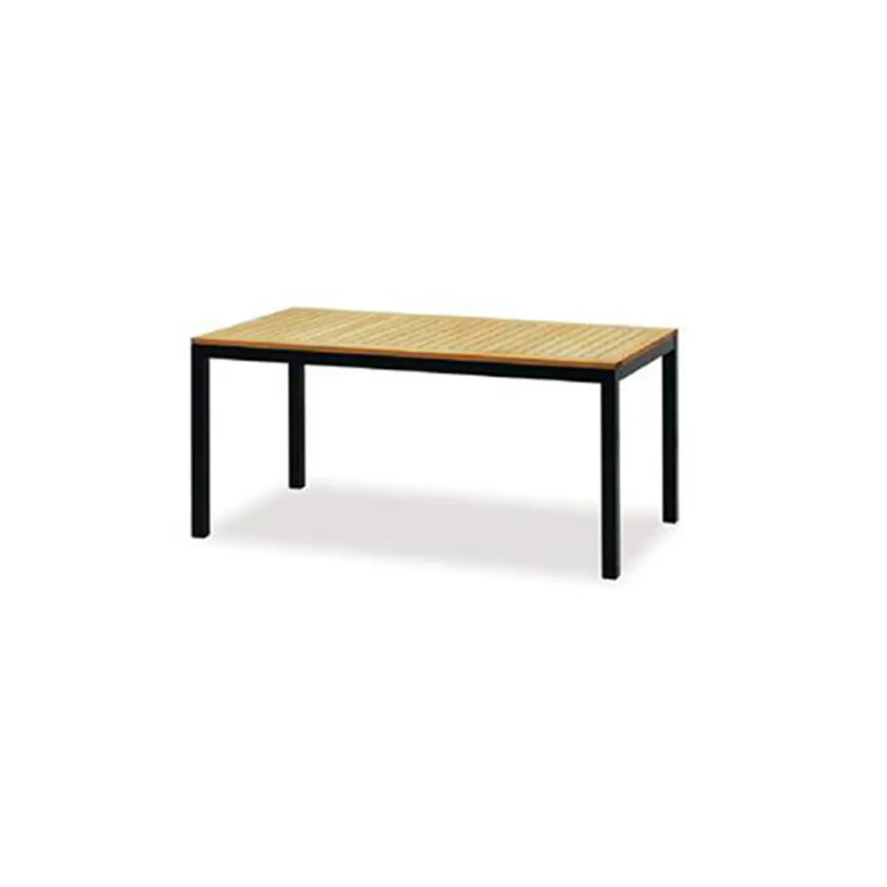 Teak/Aluminium Rectangular Table 1600 x 900 x 750 MMH