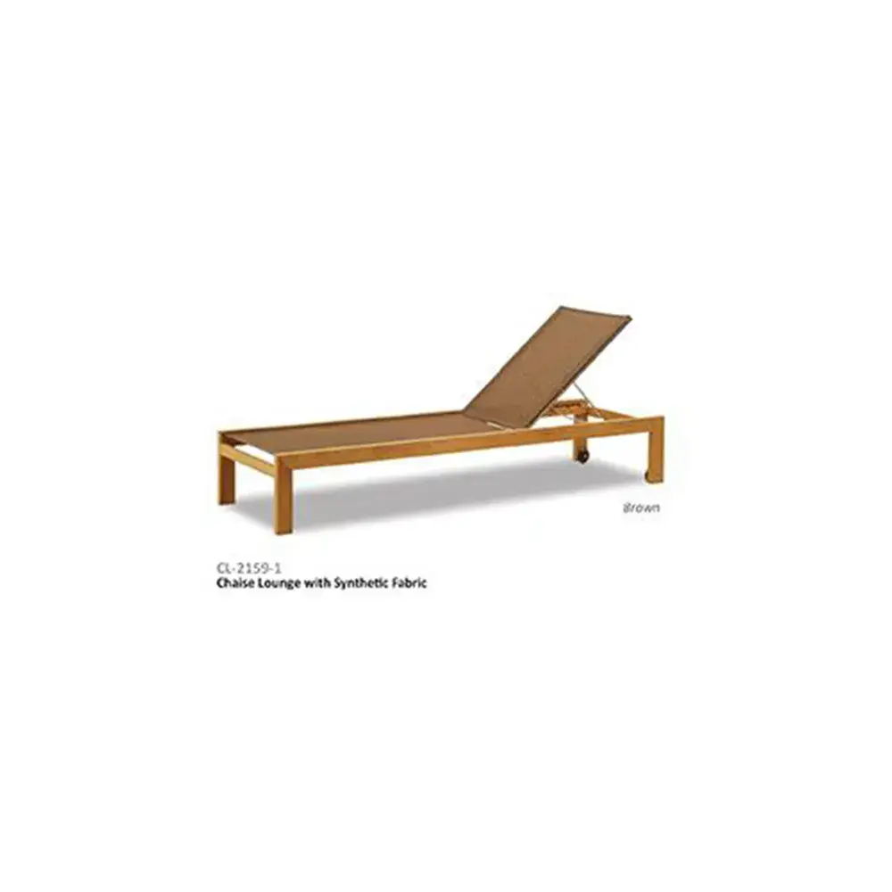 Chaise Lounge with Synthetic Fabric