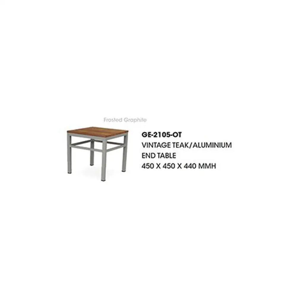 Vintage Teak/Aluminium End Table