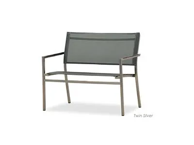 Fiber/Stainless Steel 2 Seater Bench with Synthetic Fabric , GB-2288-0F Fiber/Stainless Steel 3 Seater Bench with Synthetic Fabric