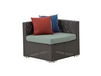 Corner Sofa with Synthetic Fabric and Sunbrella Cushion