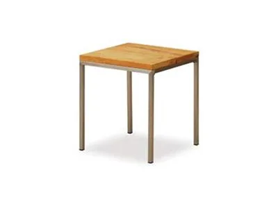 Reclaimed Teak/Stainless Steel End Table