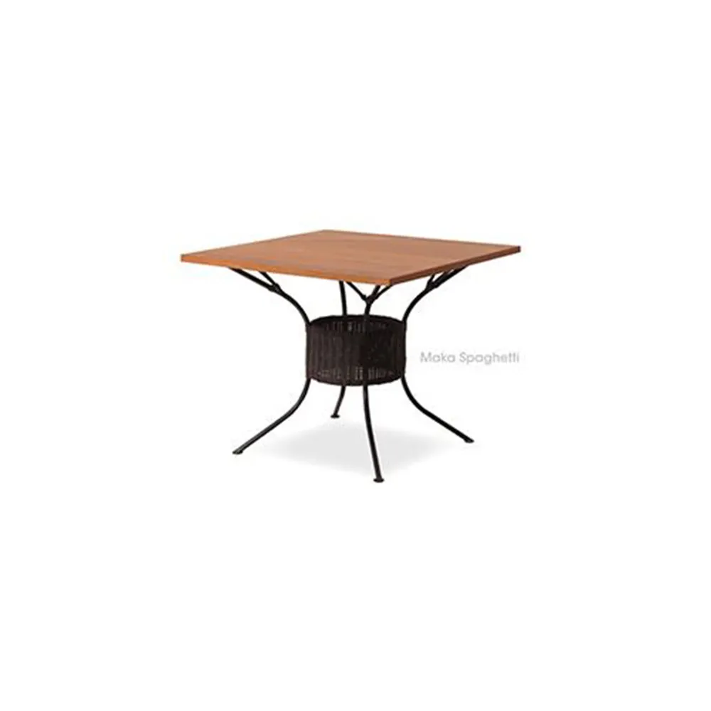 Teak/Polyrattan/Aluminium Square Table