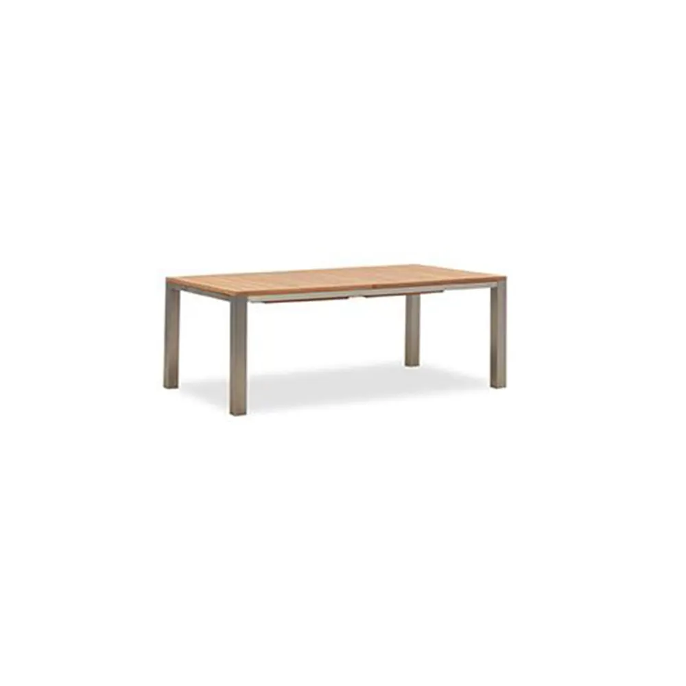 GT-2290-0 Teak/Stainless Steel Rectangular Extension Table 3200/2600/2000 x 1100 x 755 MMH