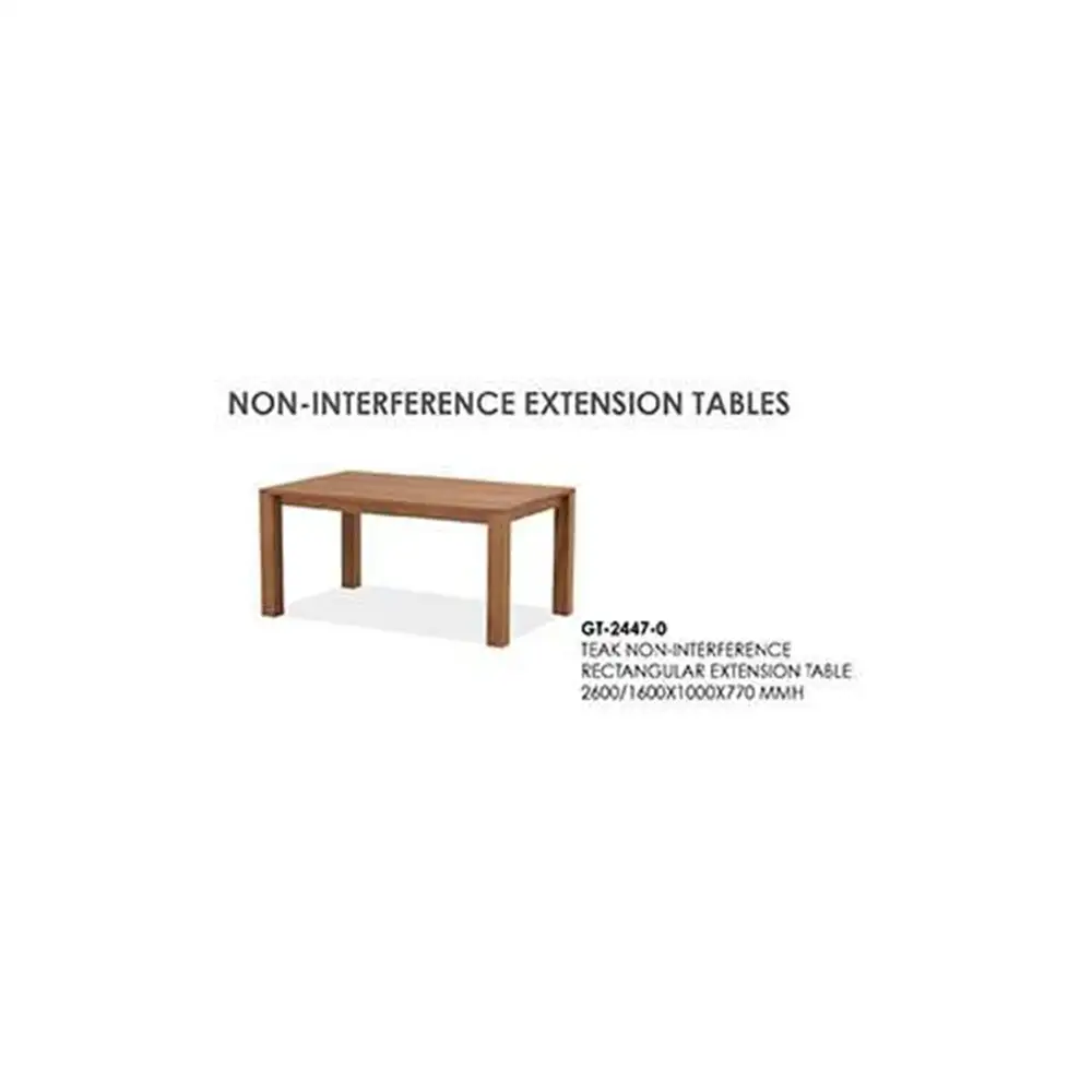 Teak Non-Interference Rectangular Extension Table , GT-2451-0 Teak Non-Interference Rectangular Extension Table