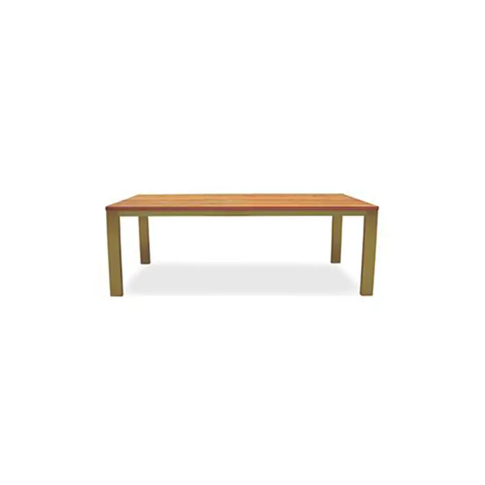 Vintage Teak/Stainless Steel Rectangular Table