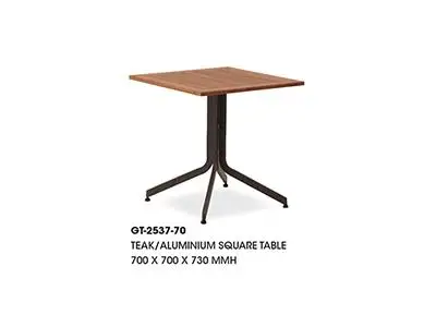 Teak/Aluminium Square Table