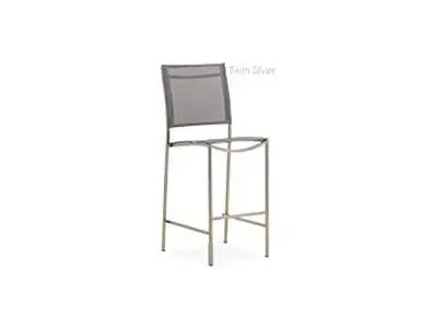 Stainless Steel Bar Chair with Synthetic Fabric