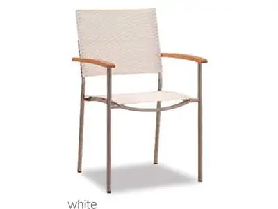 Stacking Armchair with Polyrattan