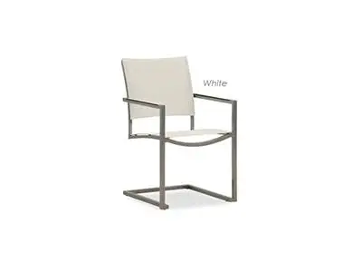 Fiber/Stainless Steel Spring Armchair with Synthetic Fabric