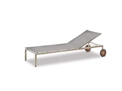 Chaise Lounge with Synthetic Fabric