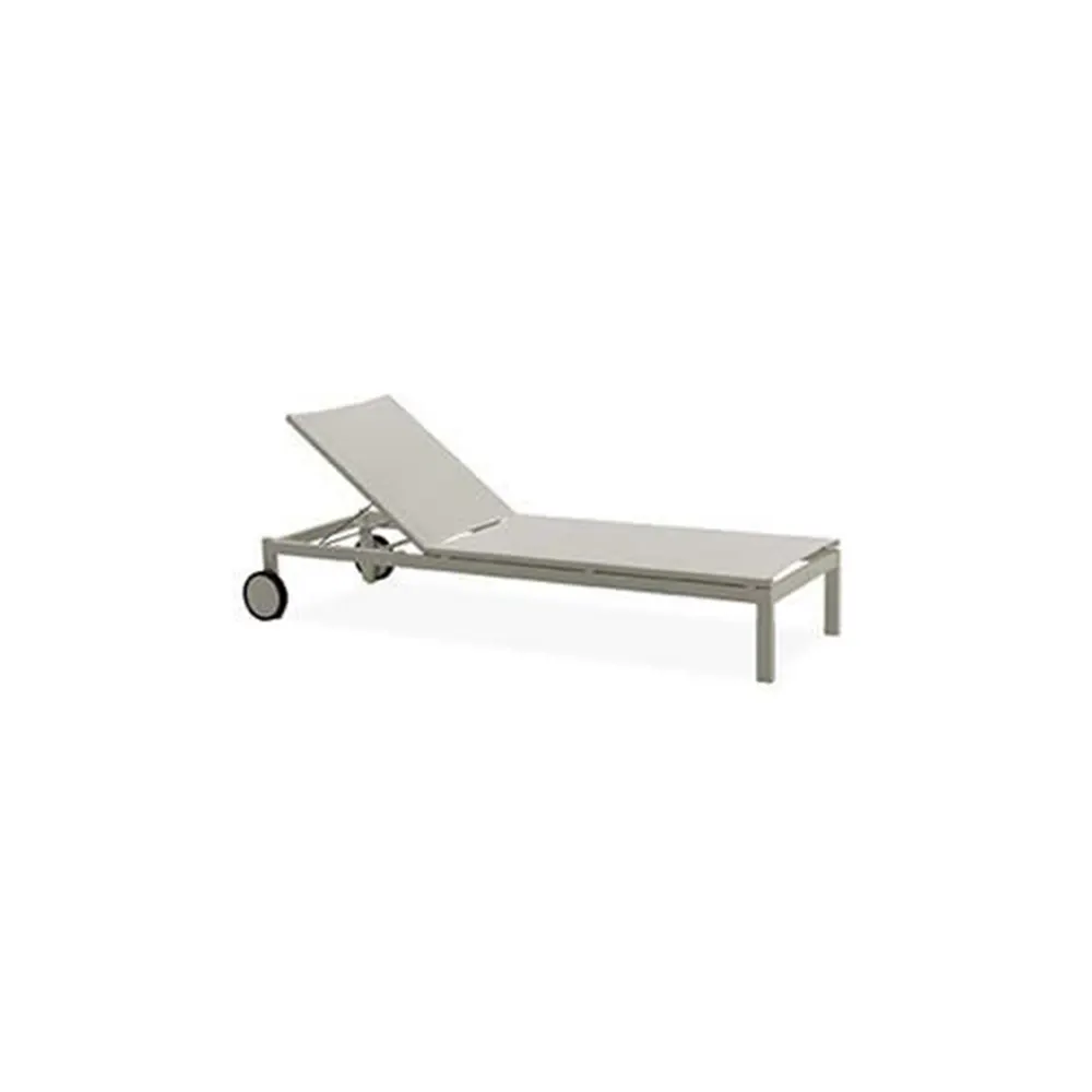 Aluminium Chaise Lounge with Synthetic Fabric