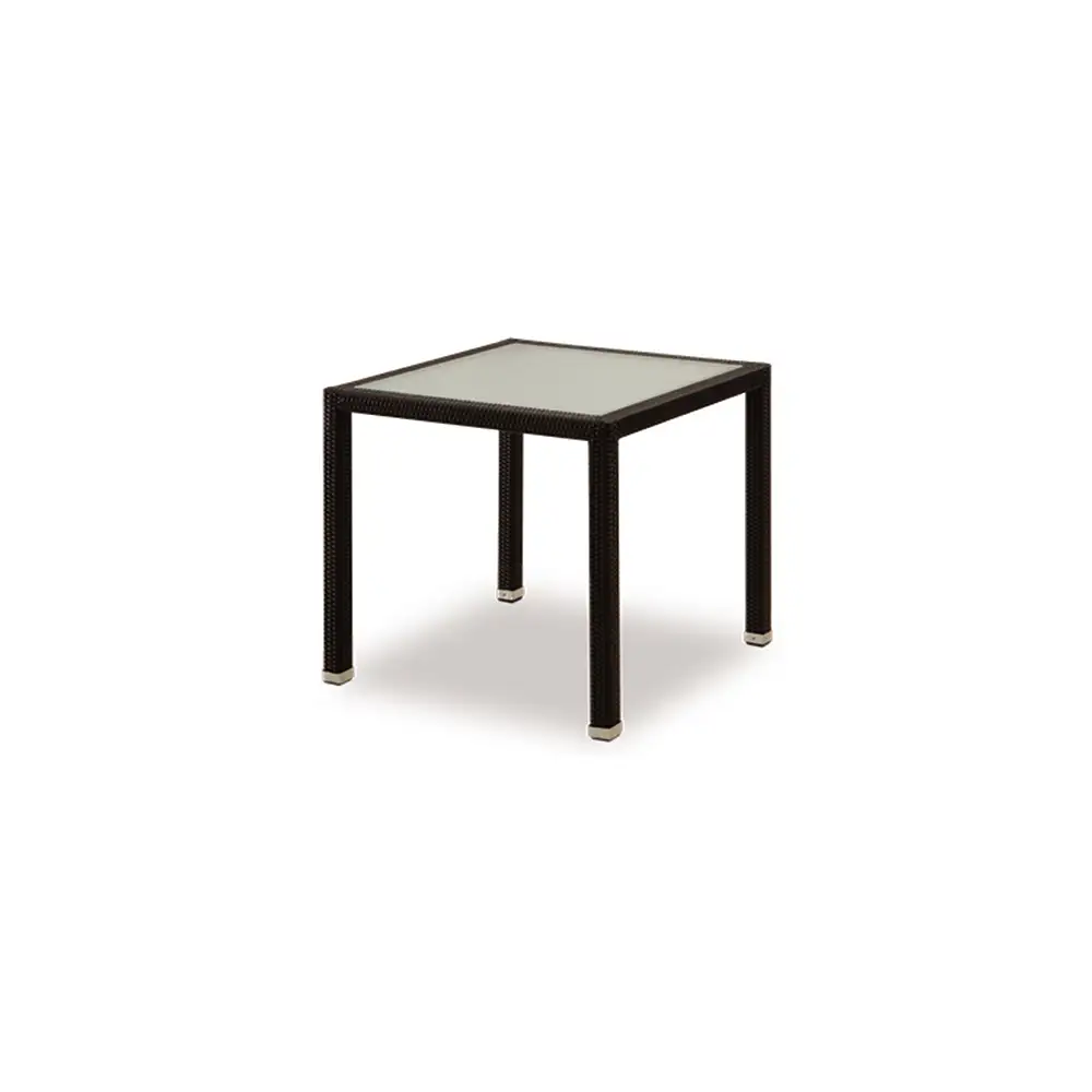 Square Table With Sanded Glass Top