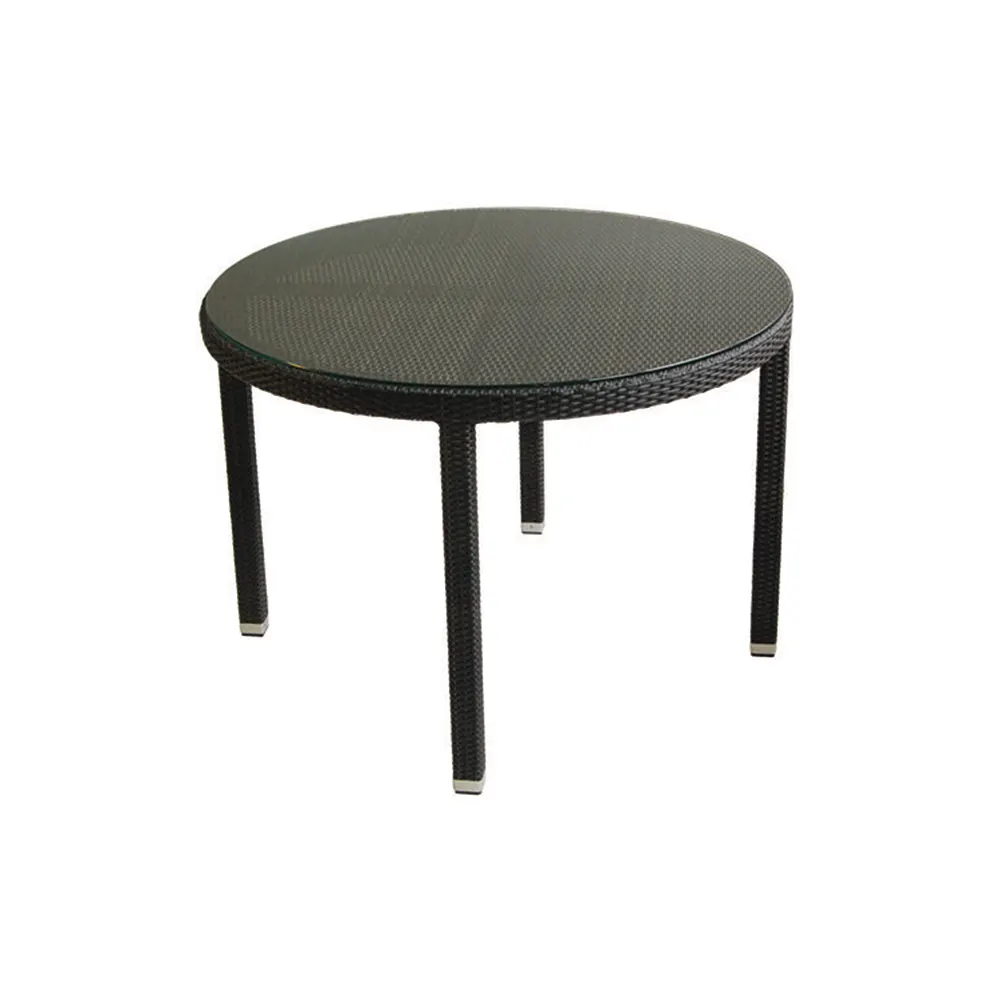 ST627-27-R Round Dining Table With Transparent Glass Top