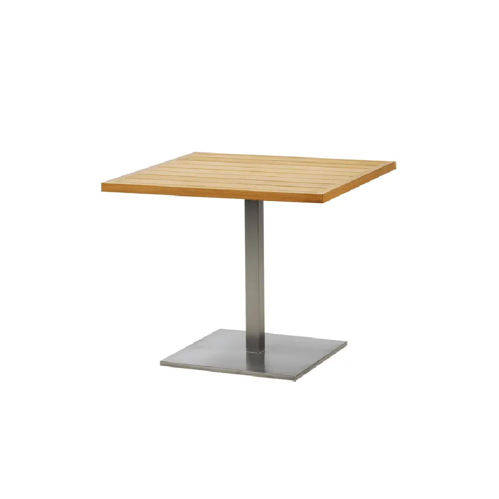 GT-2211-0 / TEAK STAINLESS SQUARE BAR TABLE