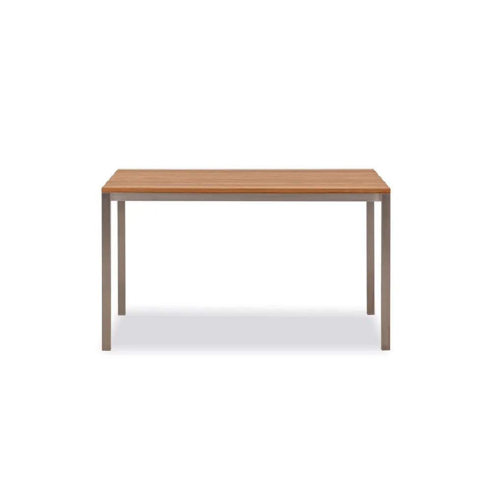 GT-2378-1380 / TEAK / STAINLESS STEEL RECTANGULAR TABLE