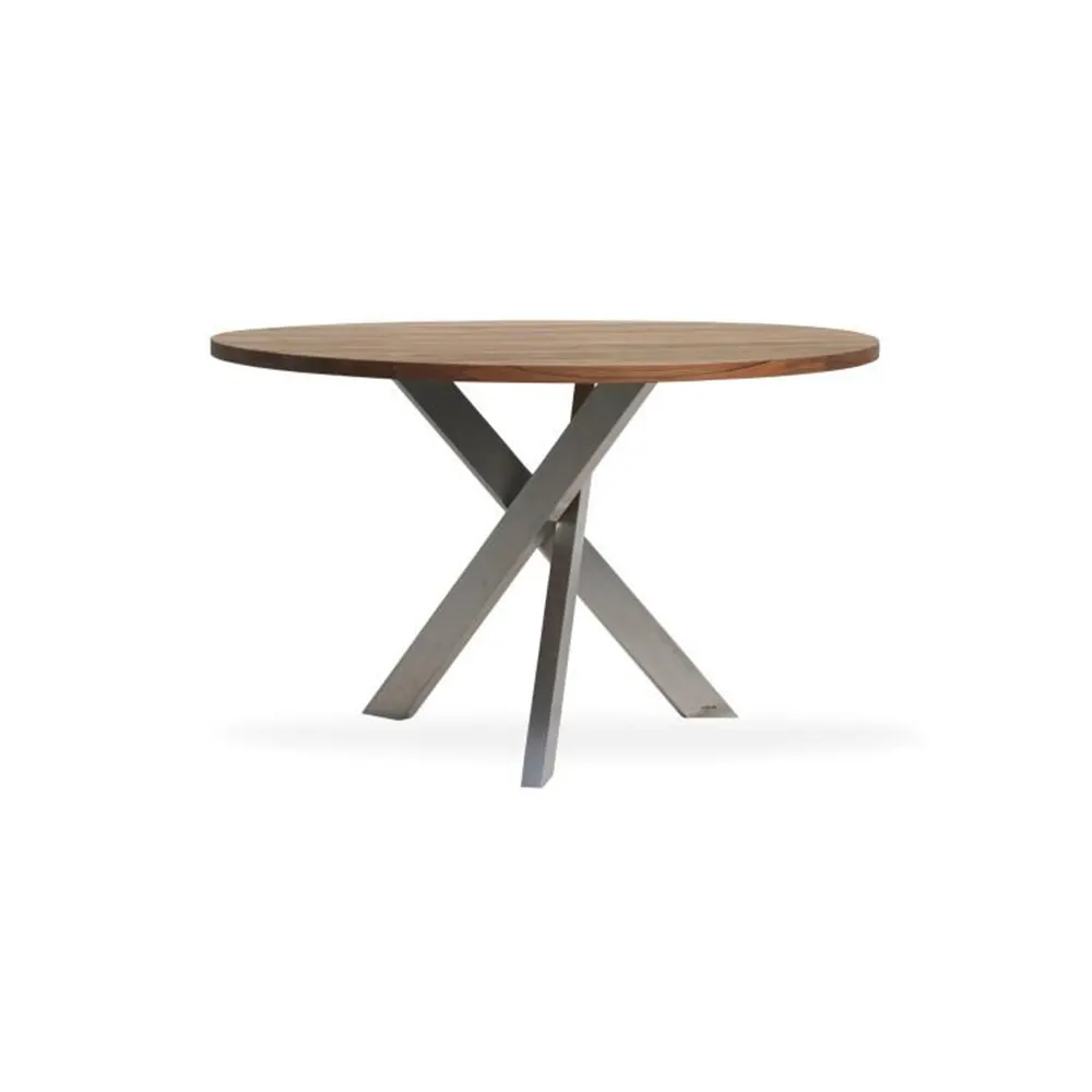 Tisch ANTIGUA 122 rund, Vollmassiv Vintage Teak