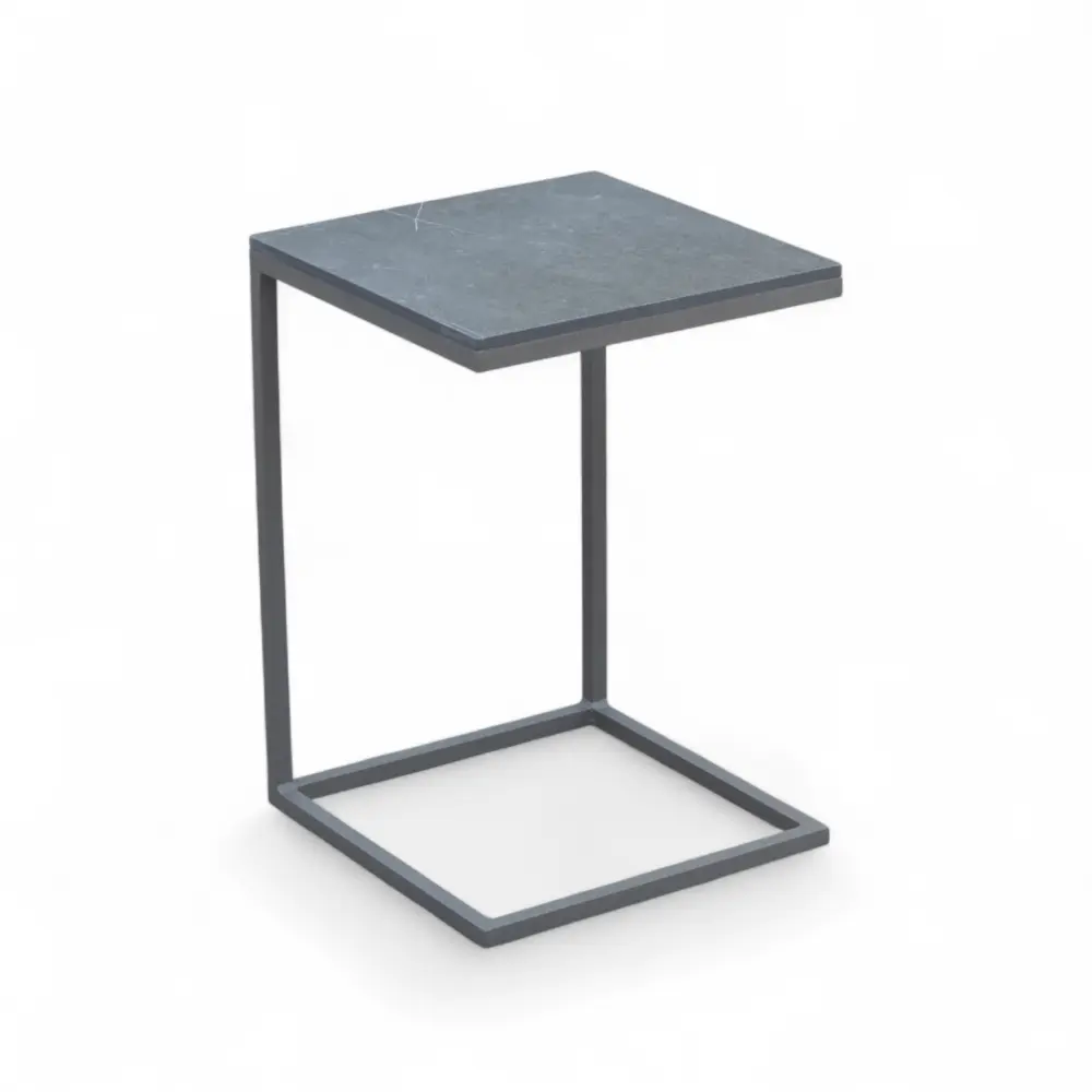 GE-2549-AL-CER / Ceramic / Stainless Steel Side Table