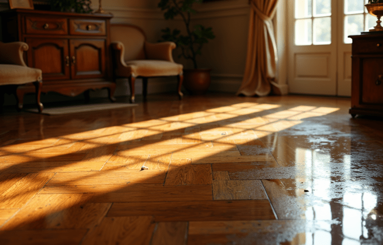 ซ่อมแซมไม้ปูพื้นชื้นเกินไป