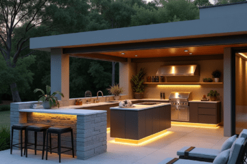 ออกแบบครัวกลางแจ้งสภาพอากาศ