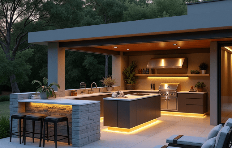 ออกแบบครัวกลางแจ้งสภาพอากาศ