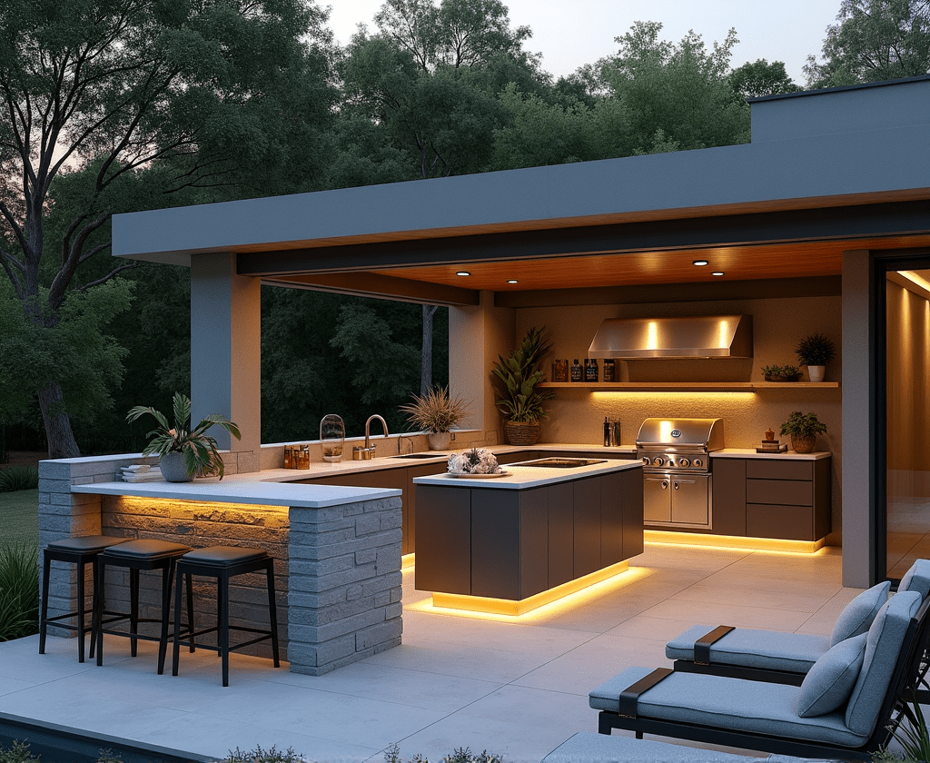 ออกแบบครัวกลางแจ้งสภาพอากาศ