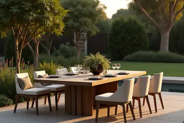 จัดวางโต๊ะ outdoor เพื่อความสวยงามและใช้งาน