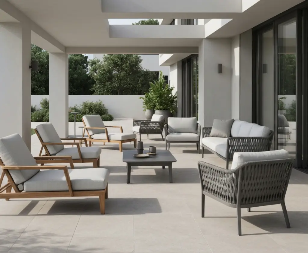 modern outdoor furniture เลือกอย่างไรให้ทนแดดทนฝน 2026