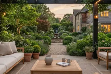 ไอเดียจัดสวนหลังบ้านให้สวย พร้อมมุมนั่งเล่นเฟอร์นิเจอร์เอาท์ดอร์