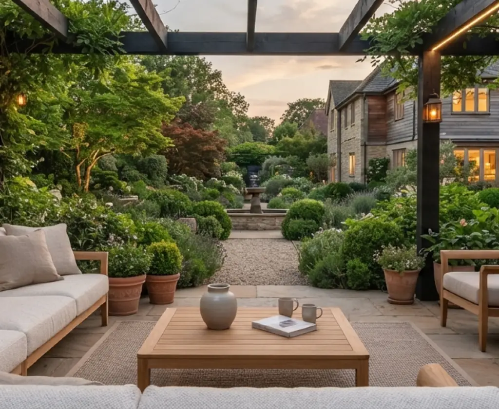 ไอเดียจัดสวนหลังบ้านให้สวย พร้อมมุมนั่งเล่นเฟอร์นิเจอร์เอาท์ดอร์